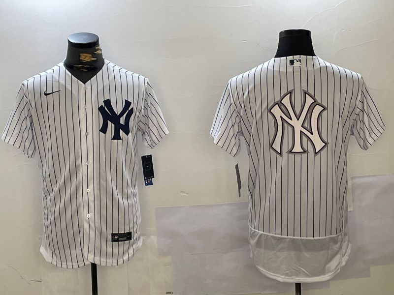 Men New York Yankees Blank White stripe Elite 2024 Nike MLB Jersey style 101615->new york yankees->MLB Jersey